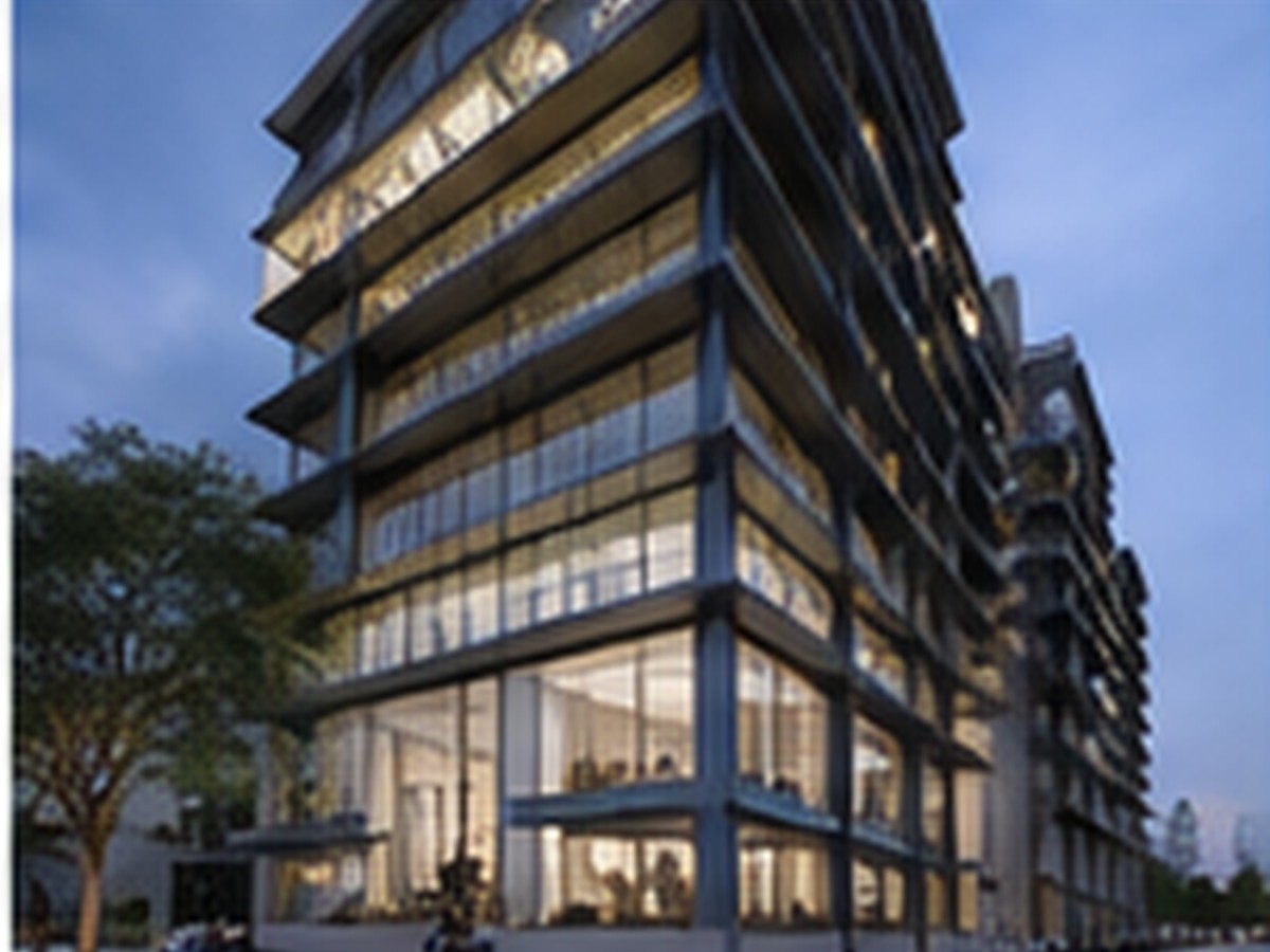 Commercial glass facade